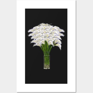 WHITE CALLA LILLIES PAINTING Posters and Art